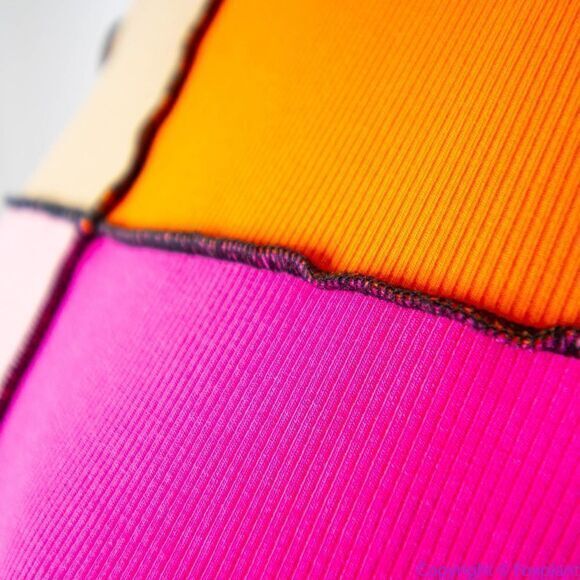 NEW Eloquii Pink Orange Patchwork Color Block Top, size 22/24 - Picture 13 of 16